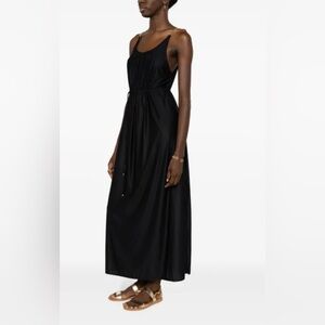 NWT Lenny Niemeyer gathered chain-link maxi dress black size P‎